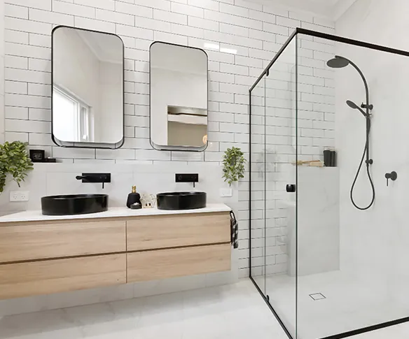 Modern bathroom renovation in a Montreal residence